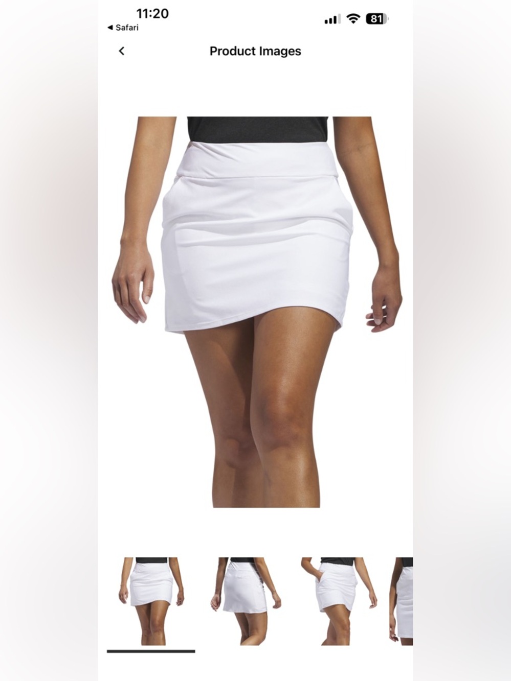 Adidas White Women's Athletic Skort - Golf Size Small
